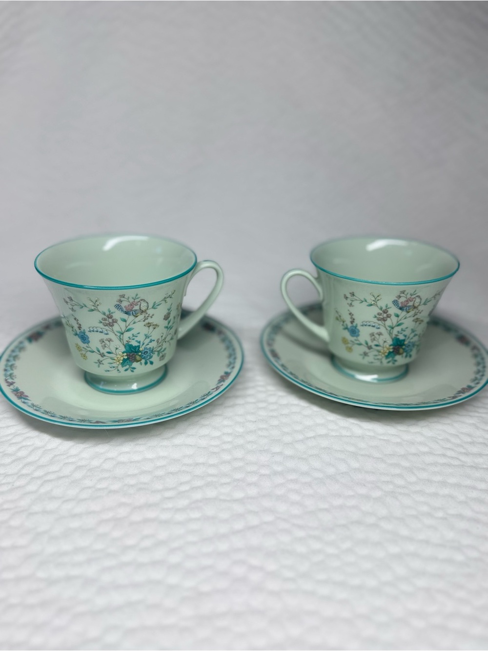 Vintage Noritake Paradise Green 8223 Tea Set Cups Sugar Creamer Japan - Picture 4 of 13
